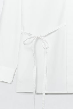 POPLIN SHIRT WITH BOW SOSHIOTSUKI X ZARA