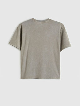 Kaplan Bask?l? Oversize Kad?n Ti??rt