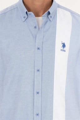 U. S. Polo Assn / Мужская темно-синяя рубашка с длинным рукавом - U.s. polo assn фото 6