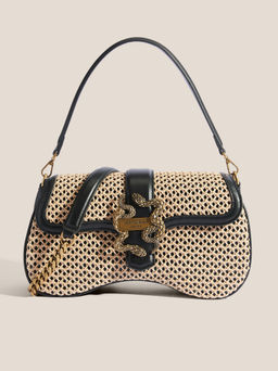 Женская сумка с ручкой JUST CAVALLI ICONIC SNAKES Артикул 4450741, темно-бежевый