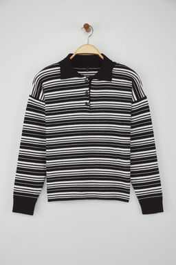 Wardrobe Essentials Lacivert Premium/Ozel Iplik Polo Yaka Triko Kazak | TWOAW26KZ00060 - Trendyolmilla фото 18