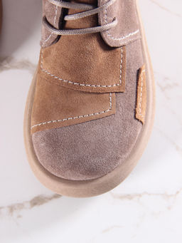 Ботинки 305.927ka. светло коричневый капучино замша/Байка