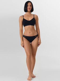 Цена за 2 штуки! Трусы бразилиана женские черные - Mark formelle фото 6