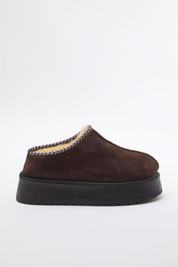 Trendyol Shoes Taba Nak?s Detayl? Ici Kurklu Kal?n Taban Kad?n Bilekte Bot TAKAW25BO00028 - Trendyolmilla фото 10