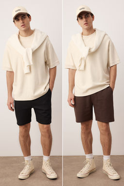 TRENDYOL MAN 2li Paket Siyah-Gri Regular/Normal Kesim Dokulu Kordonlu Sort & Bermuda TMNSS23SR00076 - Trendyolmilla фото 48