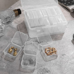 Органайзер для украшений QF, антиокислительный на 14 ячеек, 16.5?12?6 см, прозрачный