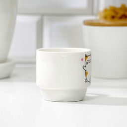 Кружки керамические на подставке «А сейчас чай», 4 шт. по 150 мл