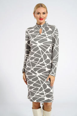 Платье ALANI 2030 серый с белым - Alani collection фото 6