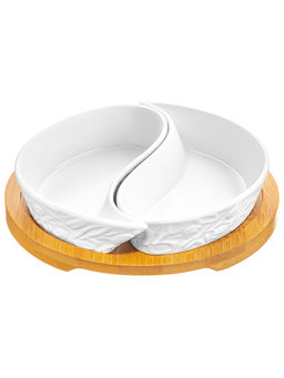 Тарелка под оливки 100 мл 15,5*15,5*3,5 см Инь-Янь тюльпаны на деревянной подставке - Elan gallery фото 4