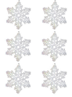 Ёлочная игрушка 6 шт. Зимнее волшебство. Созвездие пластик, снежинка, 12 см  фото 8