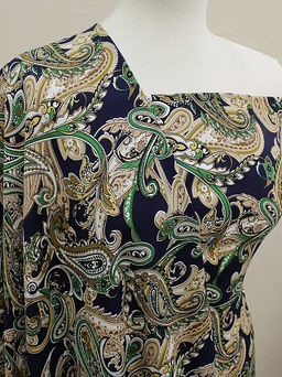 Штапель Дилара цв.чернильно-синий, ш.1.45м, вискоза-100%, 100гр/м.кв - Купава фото 5