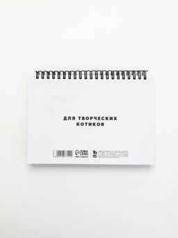 Скетчбук в твердой обложке на гребне А5 80 л 100 г/м "Котик"