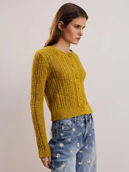 Ажурный кардиган из хлопка / Zarina  фото 8