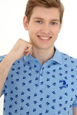 U. S. Polo Assn Мужская темно-синяя футболка с воротником-поло - U.s. polo assn фото 2