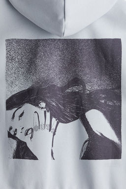 Chaqueta sudadera oversize con capucha y motivo - H&m фото 3