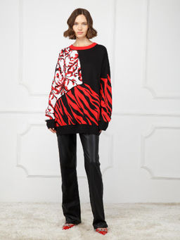 Джемпер женский ZZ-07011 black/red/white - Eleganzza фото 9