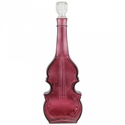 Графин-штоф стеклянный Скрипка 0,75л, 12,5х6,5х34см, малина (Россия) - Домашняя мода фото 4