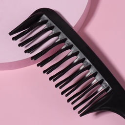 Цена за 6 шт. Расчёска двухрядная, 21×4.5 (±1) см, чёрная