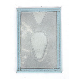 Обложка пропуск/карточка/проездной Croco-В-200 натуральная кожа голубой св флотер (20) 263568  фото 2