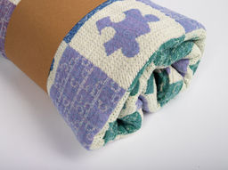 23С86-ШР/у./рул. 110*170 Плед Пазл цв. 25 рис. 145 зеленый - Текс-дизайн фото 4