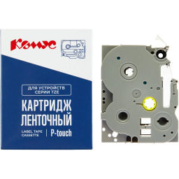 Картридж Комус TZE-455(Brother TZE-455 белый на красном ,24мм/8м)