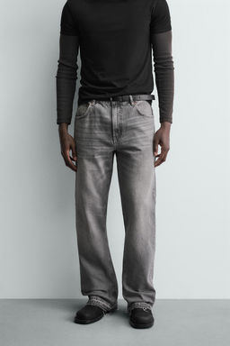 JEANS FLARE FIT ROTOS / Gris - Zara фото 2