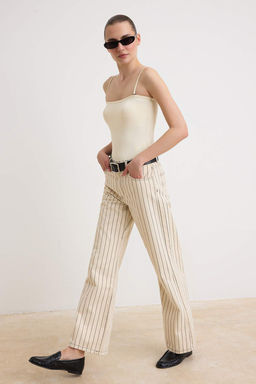Cok Renkli Yuksek Bel Wide Leg %100 Pamuk Jeans TWOSS26JE00291 - Trendyolmilla фото 2
