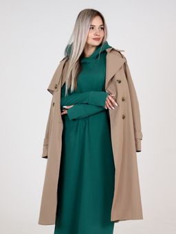 Платье женское П-135 (футер с лайкрой) Зелёная