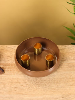 Подсвечник на 3 свечи на магнитах «Бисквит», 13×13×4 см