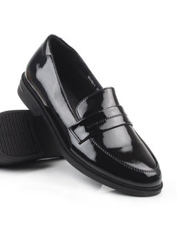 03-DCO163-1 BLACK Лоферы женские (натуральная кожа)