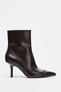 STILETTO HEEL ANKLE BOOTS WITH BUCKLE - Zara фото 3
