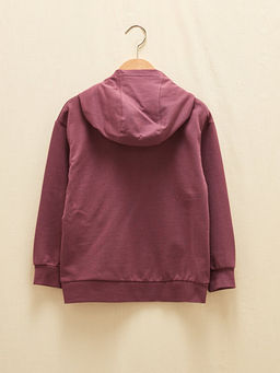 Kap??onlu Basic Uzun Kollu Erkek ?ocuk Sweatshirt - Waikiki фото 2