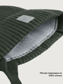 Комплект шапка и манишка 12м21126 джинс - Nikastyle фото 7