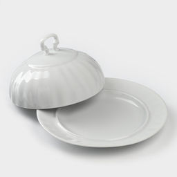 Маслёнка Добрушский завод «Бельё», 500 мл, фарфор, белая