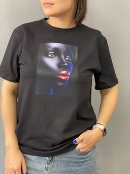 ВЫСОКОЕ КАЧЕСТВО Футболка с принтом 95% ХЛОПОК - Knitka wear фото 3