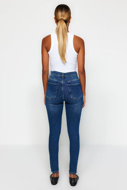 TRENDYOLMILLA Lacivert Yuksek Bel Skinny Jeans TWOAW24JE00068  фото 9