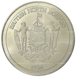 Монетовидный жетон 1 крона 1936 года Британское Северное Борнео (паттерн Эдварда VIII)