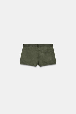 SUEDE EFFECT MINI SHORTS - Zara фото 7