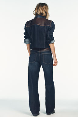 FAUX LEATHER DENIM JACKET - Zara фото 15
