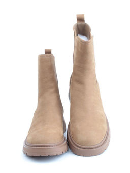 01-80158-G75-4 LT. BROWN Ботинки демисезонные женские (натуральная замша, байка) - Фабричный китай фото 9