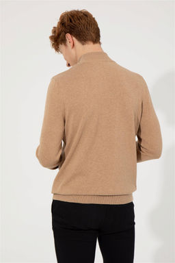 U. S. Polo Assn Мужской базовый свитер светло-коричневого меланжевого цвета - U.s. polo assn фото 11