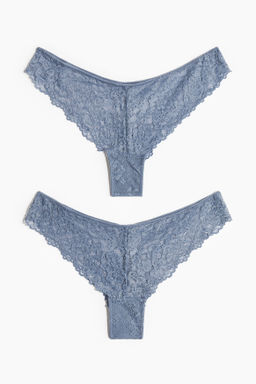 Pack de 2 bragas Brazilian de encaje