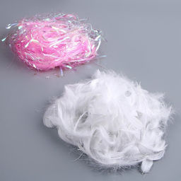 Набор для творчества и декора «Перья белые + наполнитель», розовый