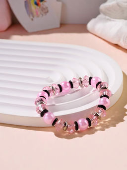 Цена за 3 шт. Браслет детский «Выбражулька. Ундина», d=6 см, черно-розовый