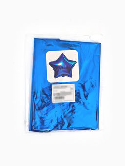 Цена за 2 шт. Воздушные шары фольгированные 18" "Звезда" цвет синий, набор 5 штук