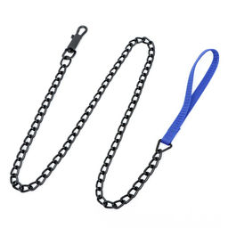 Поводок металлический, 120 см х 3 мм, черный - Пижон фото 2