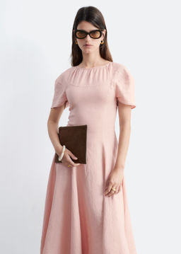 Vestido midi acampanado de lino - H&m фото 6