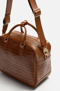 EMBOSSED LEATHER CROSSBODY BAG - Zara фото 5