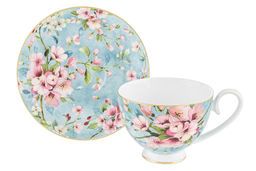 Чайн. наб. 12 пр. 300 мл Яблоневый цвет на голубом на ножке, NEW BONE CHINA - Elan gallery фото 25