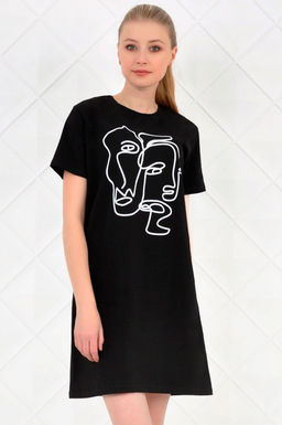 Арт. 9353 Туника женская 44-52 (5 шт) Цвет:черный